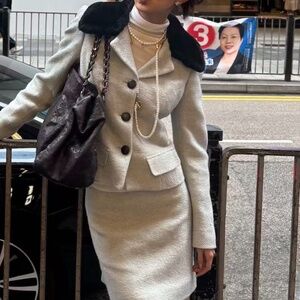 Dolce & Gabbana Mint green coat & skirt set